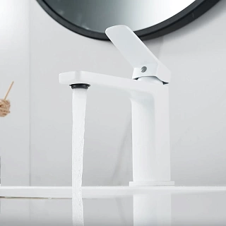 Смеситель д/раковины SHEVANIK белый мат. S9901C