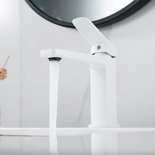 Смеситель д/раковины SHEVANIK белый мат. S9901C