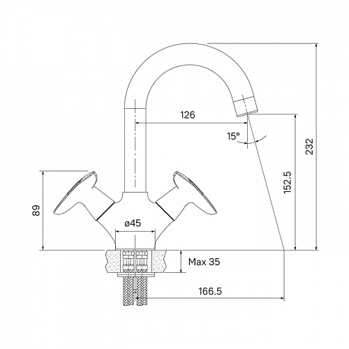 Смеситель для умывальника Copter, IDDIS, COPSB00i01