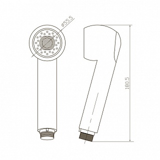 Лейка вытяжная 2-х позиц. JAMAICAпласт.хром 1/2 подвес. ARGO 20.4270Р