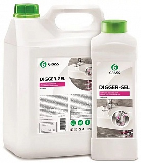 Средство от засоров канализ.труб DIGGER GEL (канистра 5,3) Grass /4   125206 ВЫГОДА