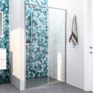 Душевая дверь, глянцевый ал. проф., 110х195, Zodiac, IDDIS, ZOD6CS1i69