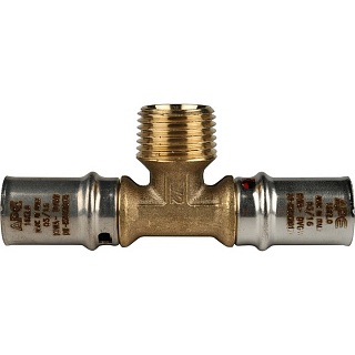 Тройник-переходник с наружной резьбой 16х1/2"х16 SFP-0008-161216 STOUT