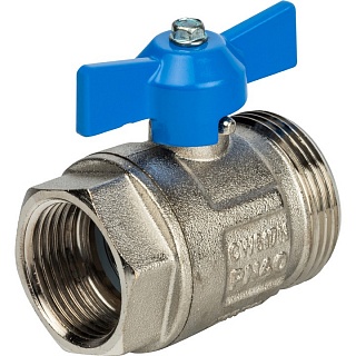 Комплект прямых шаровых кранов 1" с термометром SMS-1000-030001 Stout