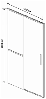 Дверь для душа VINCEA Slim Soft 1,3 м черный/прозрачное 6мм Easy Clean VDS-1SS130CLB