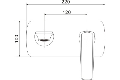 Смеситель д/раковины ROSE встроенный белый/хром R1341F