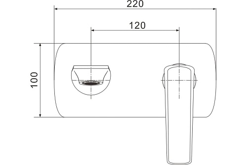 Смеситель д/раковины ROSE встроенный белый/хром R1341F