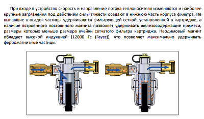 Фильтр -шламоотделитель с магнитом д/настен.котлов 3/4"НР-3/4"НГ-3/4"НР (SFW-0072-000020) STOUT