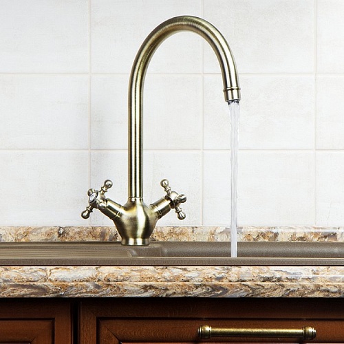 Смеситель для кухни, Sam, бронза, IDDIS, SAMBRJ0i05