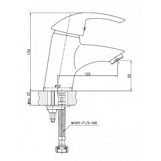 Смес д/раковины Kaiser Nova ф40 (23011)
