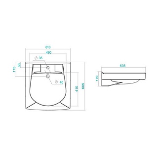  Умывальник на стиральную машину "Пилот" с/отв. 60*60 в компл