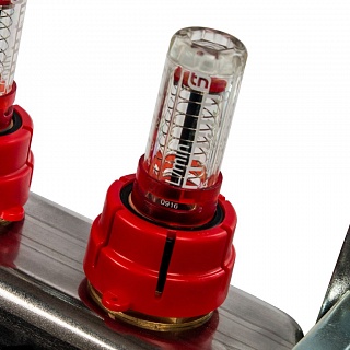 Коллектор 8-вых. нерж.ст. с кранами, терм., воздухоотв.. (SMS 0912 000008) STOUT 