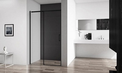 Дверь для душа BelBagno ACQUA-BF-1-130-C-Nero профиль черный