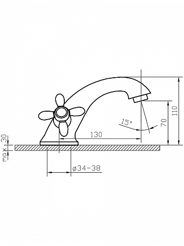 Смеситель д/умывальника TURBO керамика 042 ARGO 09998