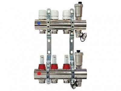 Коллектор 3-вых латунь  БЕЗ РАСХ. БЕЗ КРАНОВ (VR114-03А)