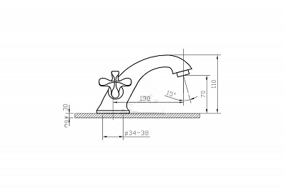 Смеситель д/умывальника IRIS керамика  042I ARGO 09963 снят с призводства