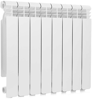 Радиатор бимет. Rommer Optima BM500 8 секций (RAL9016)