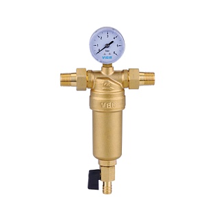Фильтр с регулятором давления с манометром 3/4" для горячей воды металл (JH161)  VIEIR (10шт) 