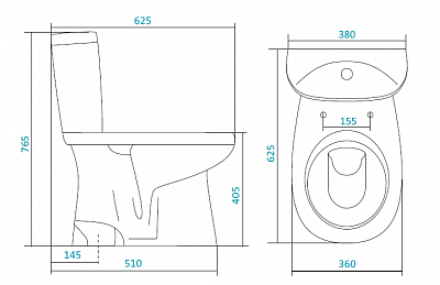 Унитаз-комп Santek "АНИМО" выпуск прямой (Чебоксары)