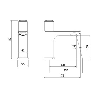 Смеситель для умывальника с инновационным управлением Push Control, Slide, IDDIS, SLISBBTi01