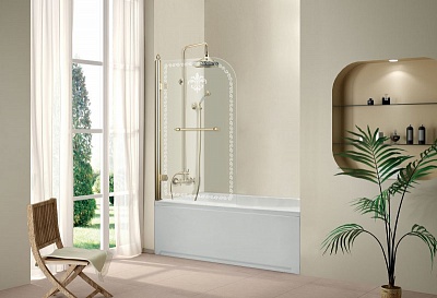 ДУШЕВАЯ ШТОРКА НА ВАННУ CEZARES RETRO A-V-1-80/145-PP-G-L