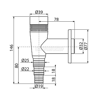 Сифон для СМА наружный c обратным клапаном   APS5