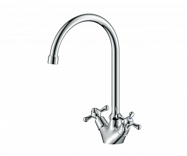 Смеситель д/кухни DОМ керамика двуручковый 062  ARGO 37992 