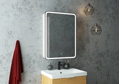 Зеркало-шкаф 60 "ELLIOTT-60" Правый с LED подсветкой и сенсорным выключателем Континент