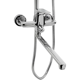 MAGNUS Душ.система с длинным изливом латунь хром (8575)