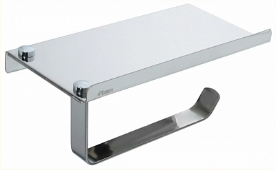 Держатель д/туалетной бумаги с полочкой ХРОМ. (79905 / HB330)