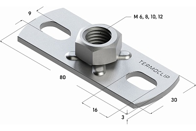 Пластина опорная для малых нагрузок TBP L 3F2  М10 (200/25шт/кор) (09123002)