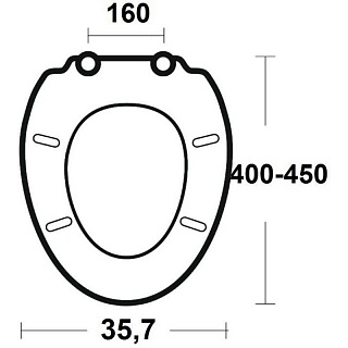 Сиденье д/унитаза Berges Uno РР (аналогSD01U) п/п креп. пластик(10) (020104)
