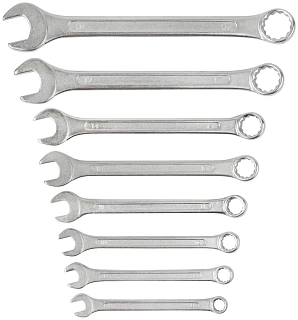 Набор комбинированных ключей "Хард"8 шт. 8-19 FIT(63424)