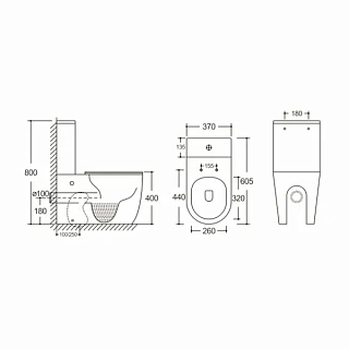 Унитаз-компакт Cerutti SPA "OLTER" безободковый сид.дюропл. м/лифт CT9867  