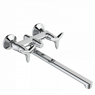 Смеситель для ванны с длинным изливом с керамическим дивертором Copter, IDDIS, COPSBL2i10WA