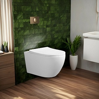 Унитаз подвесной Cerutti  SPA "ORLTER Aria Tornado" безободковый сид.дюропл. м/лифт CT9955