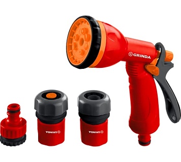 Набор поливочный GRINDA Пистолет(8 режимов),2 соед-ля 1/2",адаптер 1/2-3/4", 4предм.(8-427383_z02)