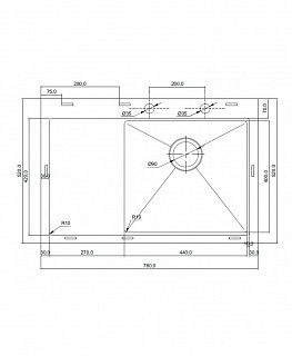 Мойка кухонная Seaman Eco Marino SMB-7852LSK