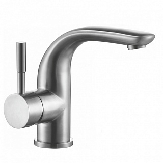 Смеситель д/умывальника MELANA нерж.сатин литой излив (6105)