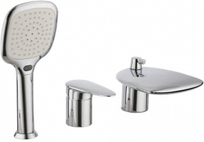 Смеситель врезной на борт ванны 3 отверстия "STATUS" (4445С) 40 мм.LEMARK 