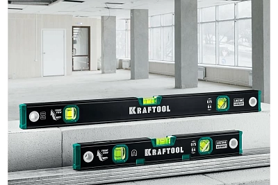 Уровень KRAFTOOL 1000мм с зеркальным глазком, 34781-100