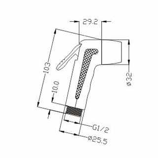 Лейка д/биде MIRA пласт.хром  ARGO А-208