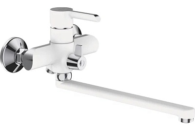 Смеситель д/ванны SHEVANIK белый/хром S6022F
