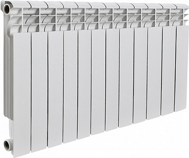 Радиатор бимет. Rommer Profi BM350 13 сек (RAL9016)  