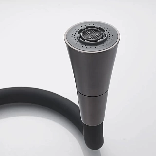 Смеситель д/кухни SHEVANIK гибкий излив оружейная сталь S543T-3