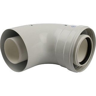 Элемент дымохода конденсац. угол 90° DN60/100 м/п PP-FE SCA-8610-010090 STOUT 