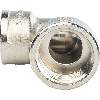 Уголок 3/4"-1" г/г с ограничителем ник.  GF (40/5) (SFT-0014-000134)