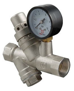 Подпиточный клапан с фильтром и манометром 1/2" (VT.515.N.04) VALTEC