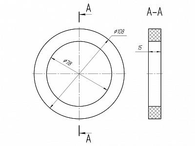 Прокладка бачка вспененная  Ани пласт М 075  (30)