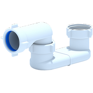 Колено-сифон для ванны плоский 1 1/2" Ани пласт Е000 (60)